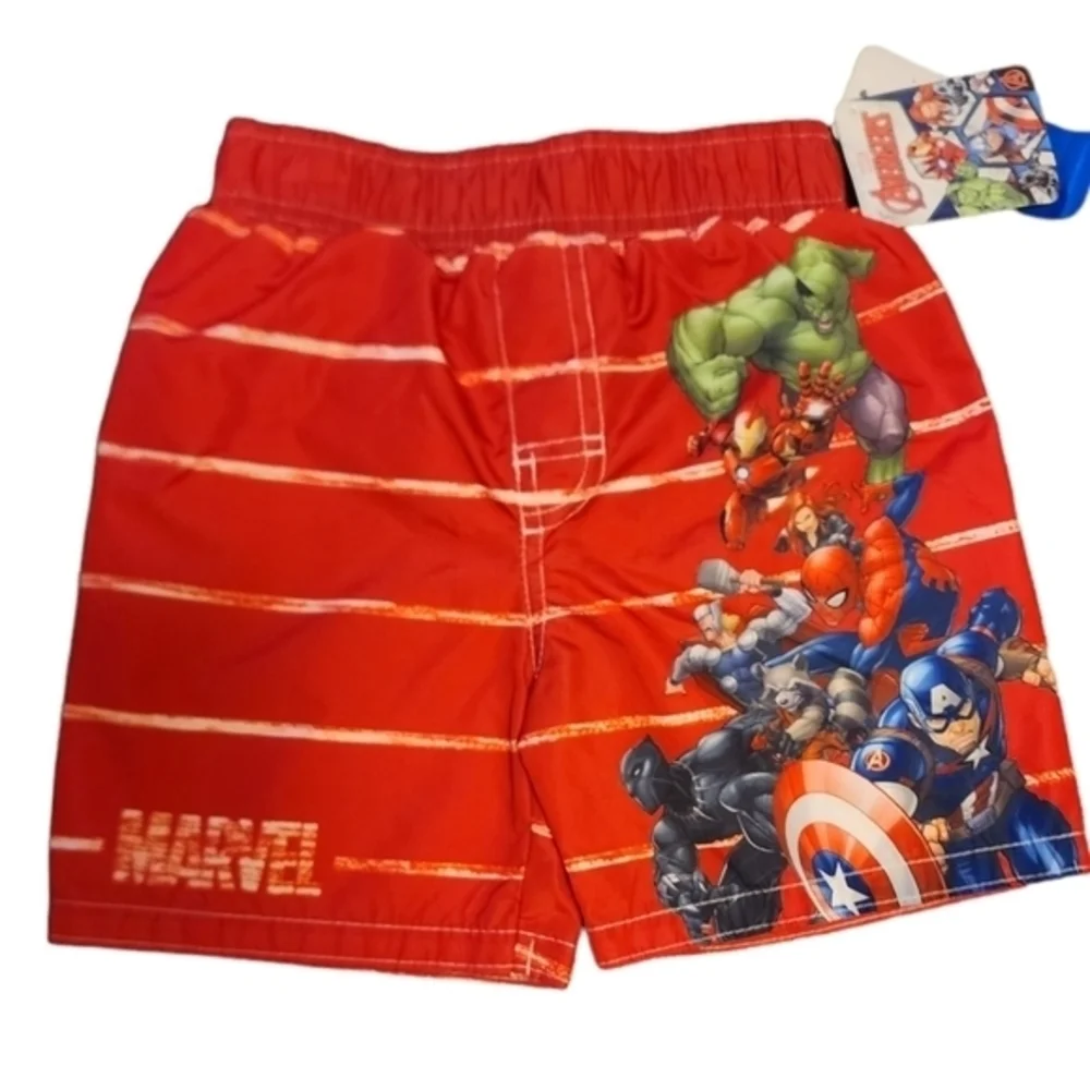 Marvel Avengers Character Boys Swim Trunks Quick Drying‎ Swimwear, NWT